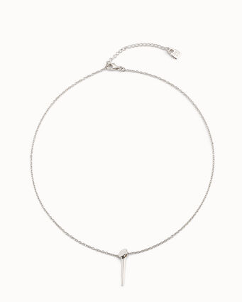 Sterling silver-plated nail shaped necklace