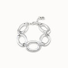 Pulsera ba&ntilde;ada en plata de ley de eslabones grandes