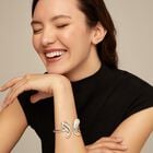 Bangle bracelet  with a central butterfly