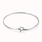 Choker necklace with front clasp and white topaz