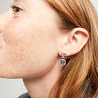 Drop earrings with black crystal