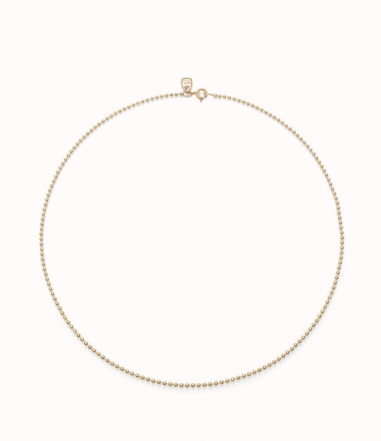 18K gold-plated mid-sized chain with beads