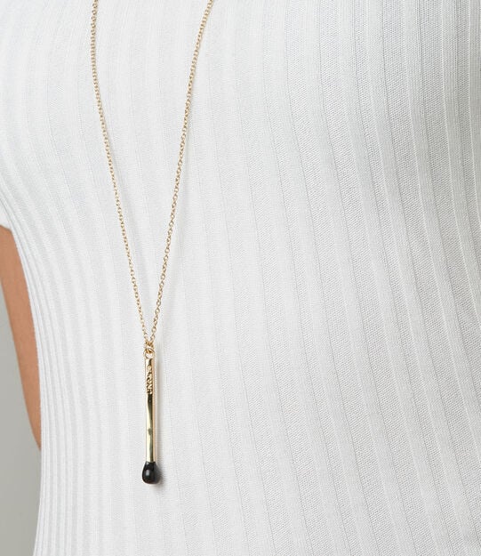 A casual Match Necklace, Golden, large