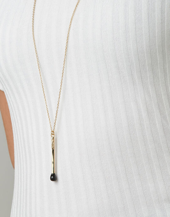 A casual Match Necklace, Golden, large