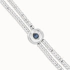 Two-strand beaded bracelet with an eye-shaped charm