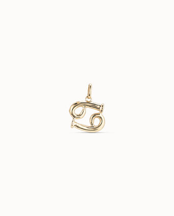 Charm placcato oro 18k a forma di segno cancro