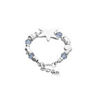 Elastic bracelet with blue crystals and starfish