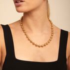 Short beaded necklace with padlock