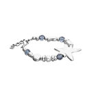 Elastic bracelet with blue crystals and starfish