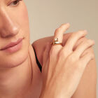 Anillo ba&ntilde;ado en oro 18k con circonita blanca