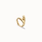 Ring with two intertwined organic shapes