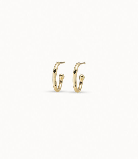 18K gold-plated hoop shaped earrings
