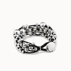 Multi strand beaded leather bracelet