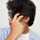 Ring with curved lines
