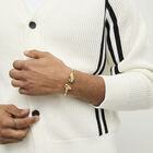Bangle bracelet with rounded shapes