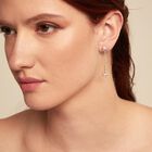 Drop earrings with small hearts