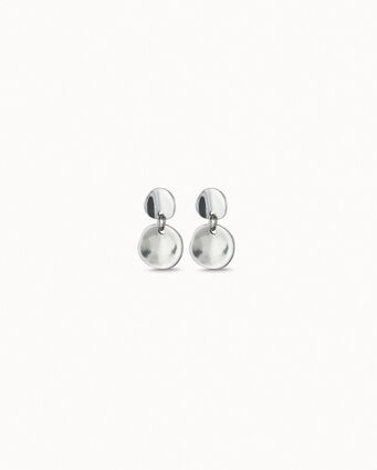 Sterling silver-plated irregular earrings