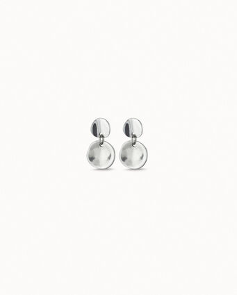 Boucles d’oreilles plaquées argent irrégulières