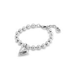 Beaded bracelet with a heart charm