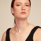 Choker necklace with white cubic zirconia