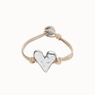 Camel leather bracelet with heart detail