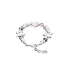 Elastic bracelet with multicolored crystals and starfish