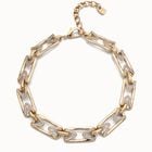 Multi strand chain necklace with topaz