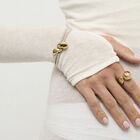 Double-strand bracelet with lobster clasp and two drops
