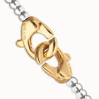 Beaded bracelet with carabiner clasp