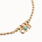 Charm placcato oro 18k e pietra amazzonite