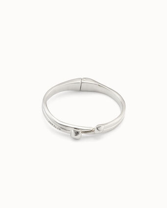 Bracelet plaqué argent avec ressort caché et forme de clous