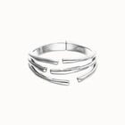 Bangle bracelet with multiple intertwined organic shapes