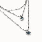 Multi strand chain pendant necklace with crystal