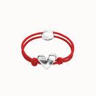 Red elastic thread bracelet with heart