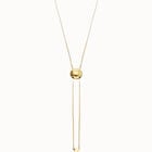 Long necklace with an adjustable chain and two weights