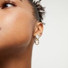 Drop earrings with green crystals