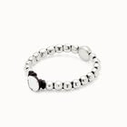 Leather bracelet with a large bead