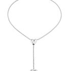 Long adjustable chain necklace with two hearts