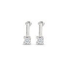 Drop earrings with white cubic zirconia