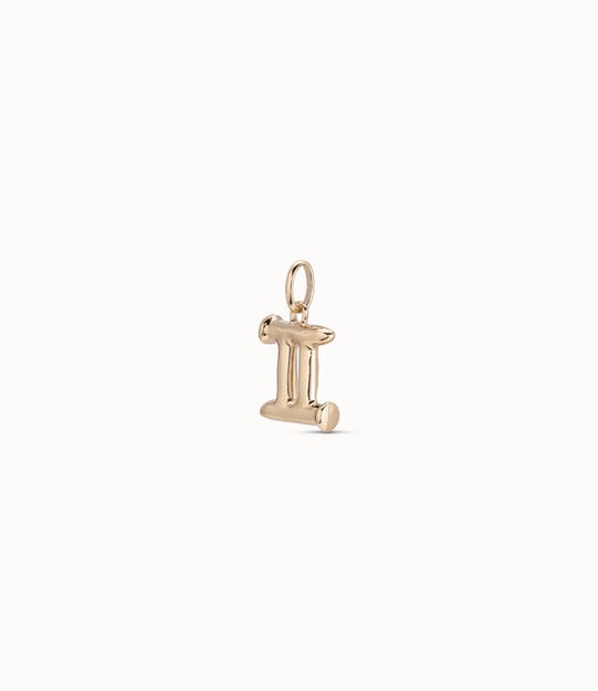 Gemini shaped charm, Golden, large