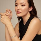 Pulsera ba&ntilde;ada en plata de ley con eslabones rectangulares medianos