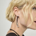 Long leather earrings with drops