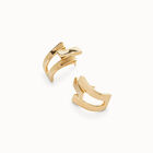 Triple-Curve Stud Earrings