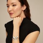 Bangle bracelet  with a central butterfly