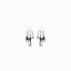 Stud earrings with elongated organic shapes