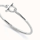 Bangle bracelet with white topaz