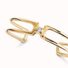 Pulsera doble ba&ntilde;ada en oro 18k con topacio blanco