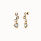 Drop earrings with multicolored crystals