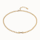 Short beaded chain charm necklace