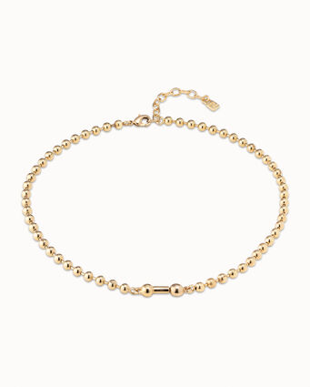 18K gold-plated short necklace